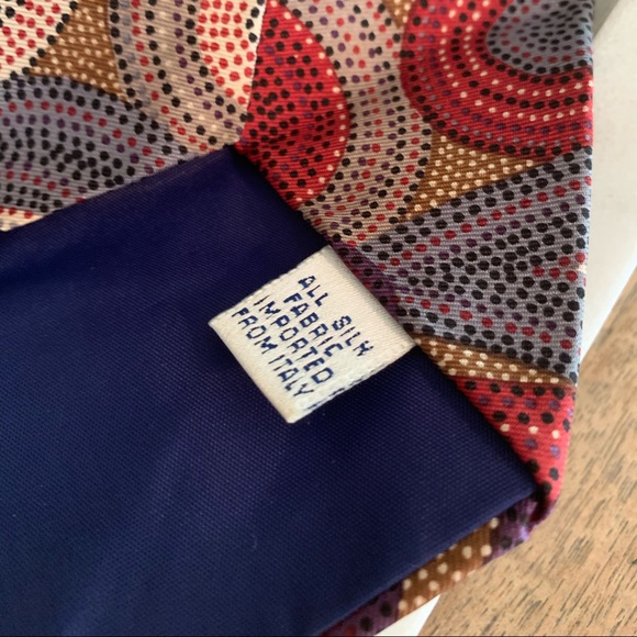 VINTAGE PERRY ELLIS Tie RARE Pointillism Pattern Italian Silk - Picture 5 of 6